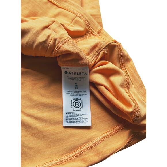 Athleta Pacifica Illume UPF Relaxed Jacket Orange Women’s XL Lightweight Zip - Picture 5 of 6